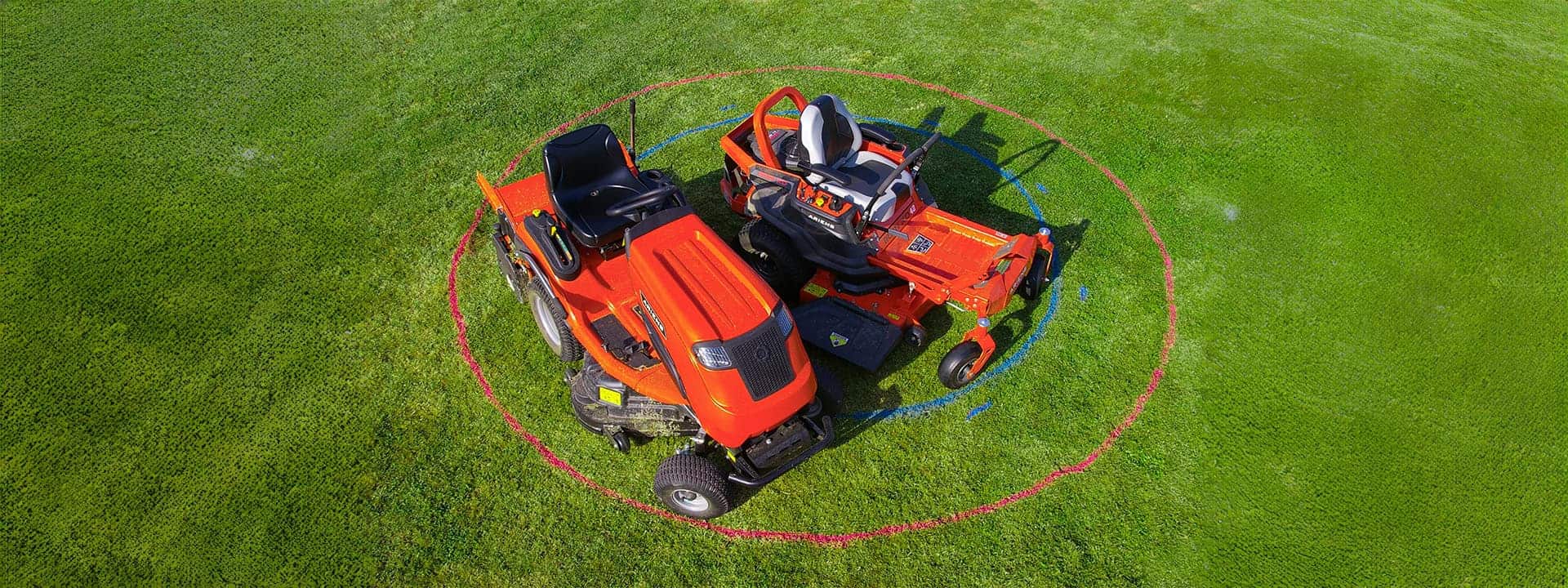 Comparisson between Ride-on-mowers and Zero-Turn mowers in a field test, mowing grass