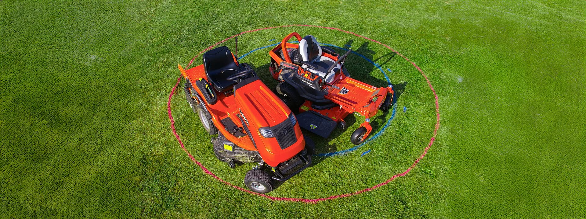 Comparisson between Ride-on-mowers and Zero-Turn mowers in a field test, mowing grass