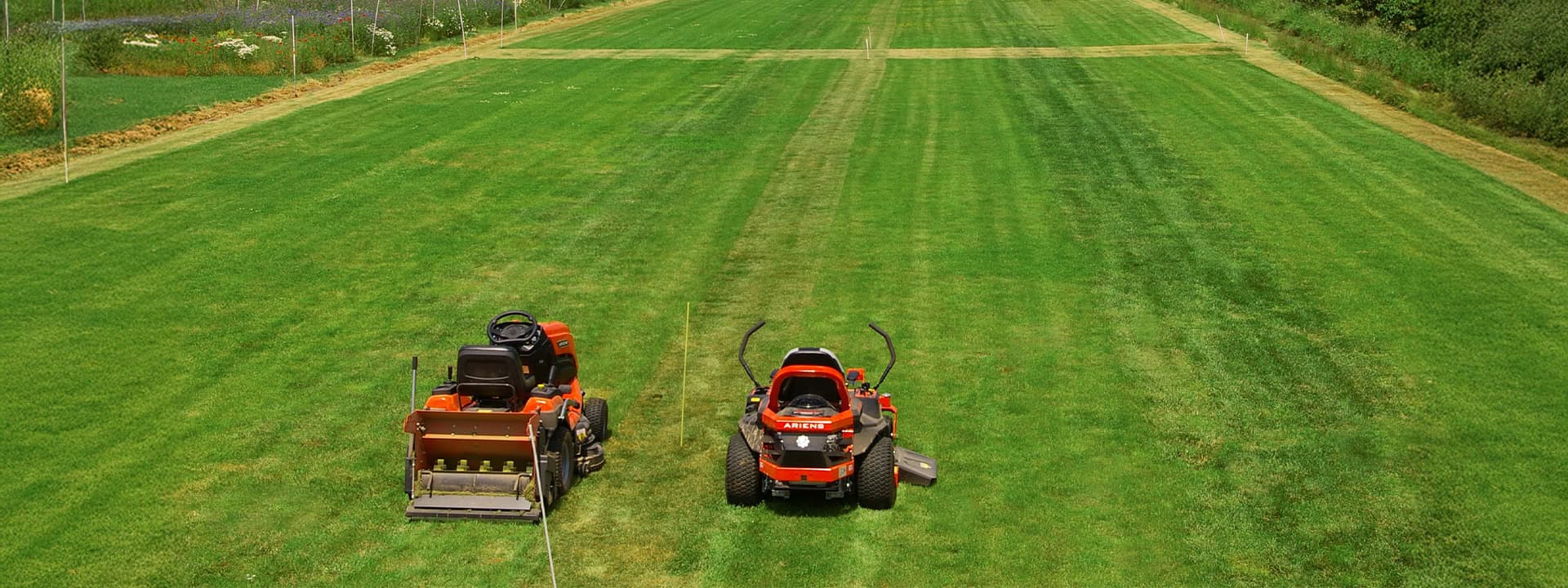 Comparisson between Ride-on-mowers and Zero-Turn mowers in a field test, mowing grass