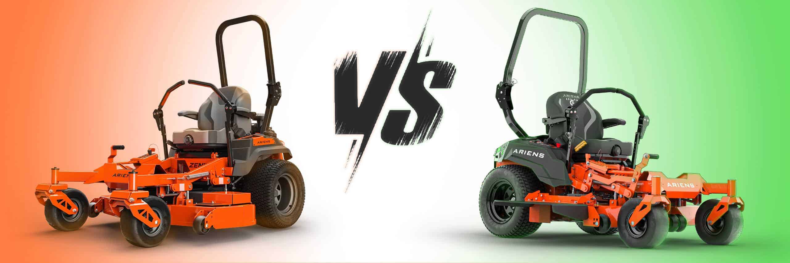 Ariens Zero-Turns facing-off: Zenith petrol vs Zenith electric